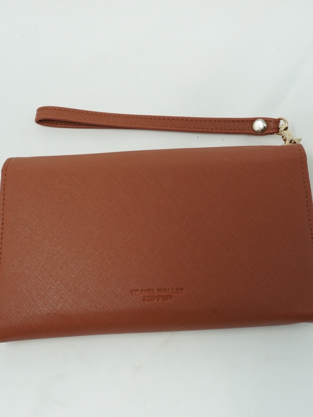 Tan Leather Travel Wristlet/Wallet Passport Holder - Picture 3 of 3